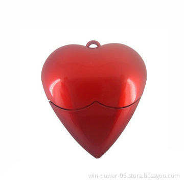 Heart-shaped USB Flash Drives with Special Design, Full Capacity, Customized Logos are Welcome